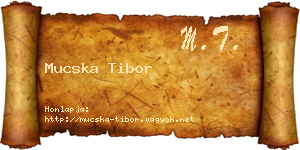 Mucska Tibor névjegykártya